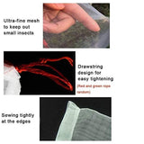 50X Fruit Net Bags Agriculture Garden Vegetable Protection Mesh Insect Proof - 20*30 (50 PCS) - Rear View