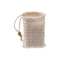 Flax Soap Saver Bag with Foaming Mesh and Drawstring for Exfoliating - 1PC