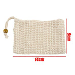 Flax Soap Saver Bag with Foaming Mesh and Drawstring for Exfoliating - 1PC
