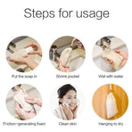 Flax Soap Saver Bag with Foaming Mesh and Drawstring for Exfoliating - 1PC
