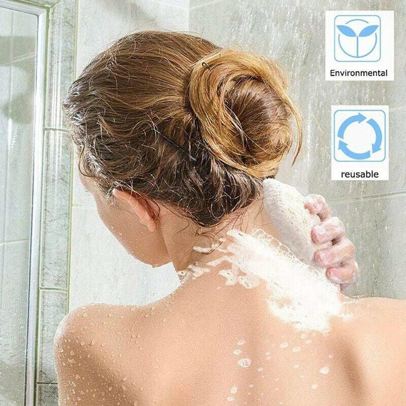 Flax Soap Saver Bag with Foaming Mesh and Drawstring for Exfoliating - 1PC