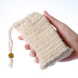 Flax Soap Saver Bag with Foaming Mesh and Drawstring for Exfoliating - 1PC - Extra Image