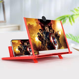 12 Inch Phone Screen Magnifier Folding Amplifier Stand Adjustable 3D Holder - White - 45-Degree Angle