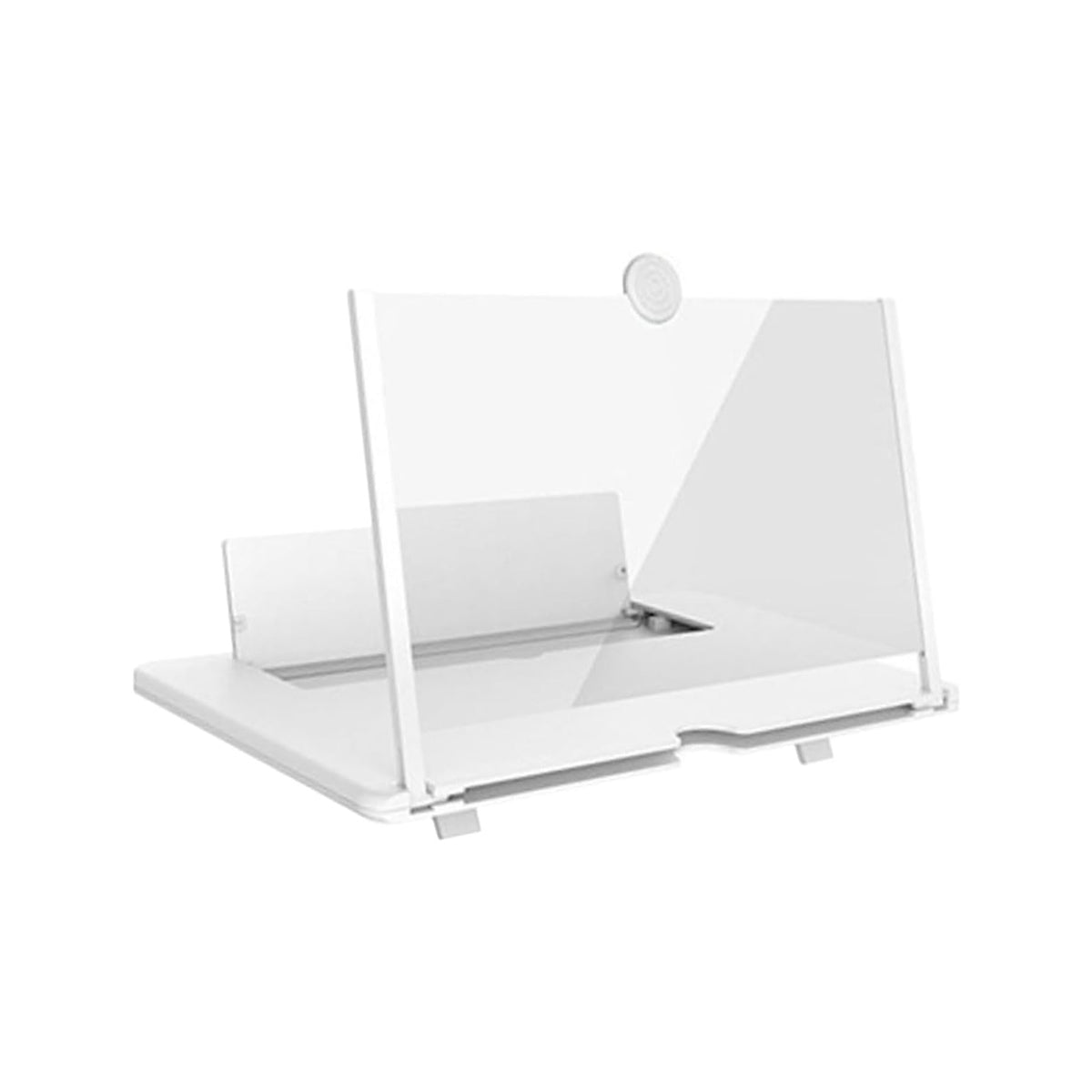 12 Inch Phone Screen Magnifier Folding Amplifier Stand Adjustable 3D Holder - White
