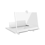 12 Inch Phone Screen Magnifier Folding Amplifier Stand Adjustable 3D Holder - White - Close-Up Angle
