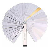 32 Blade Feeler Gauge Dual Marked Mm/Inch Thickness Gap Metric Filler Tool Honda - Top-Down View