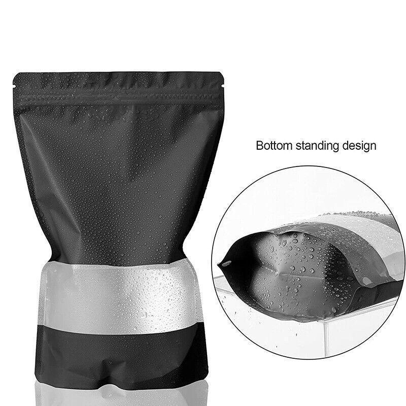 25PCS Stand Up Food Pouches with Clear Window Heat Seal Ziplock Foil Bags - 10x15+3cm