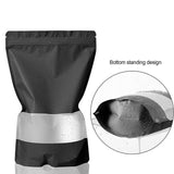 25PCS Stand Up Food Pouches with Clear Window Heat Seal Ziplock Foil Bags - 10x15+3cm - 45-Degree Angle