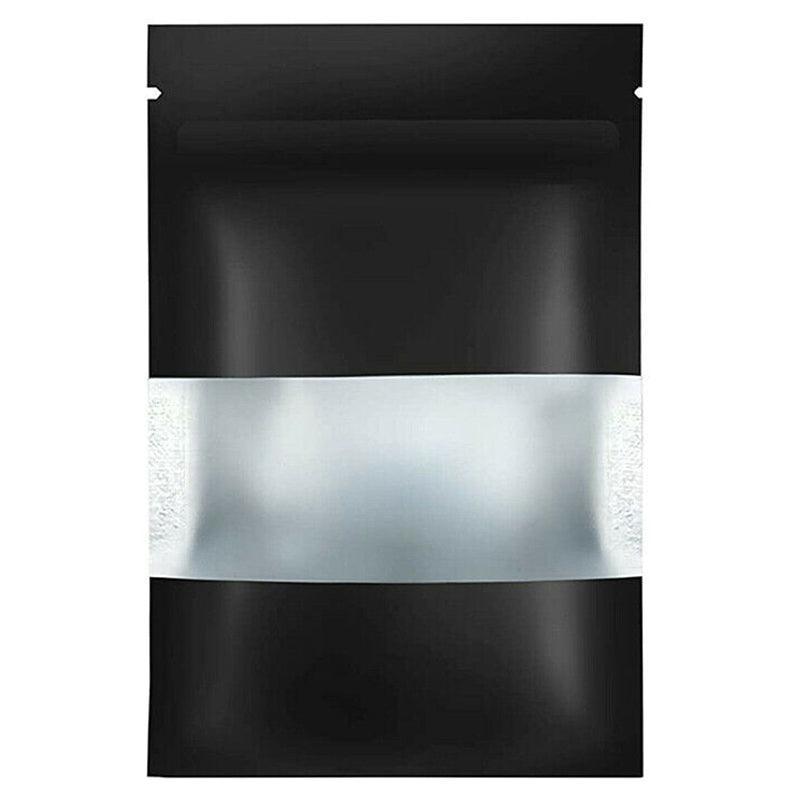 25PCS Stand Up Food Pouches with Clear Window Heat Seal Ziplock Foil Bags - 10x15+3cm