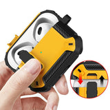 For Apple AirPods pro and pro2 Case Armor Earphone Heavy Duty Shockproof Cover - Black&Green For Airpods Pro