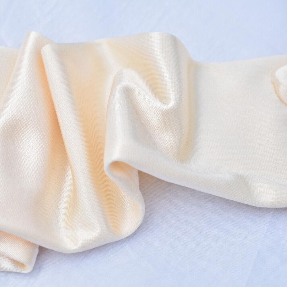 Elegant Long Satin Evening Gloves Formal Dress Accessory for Opera Prom Party Women - White