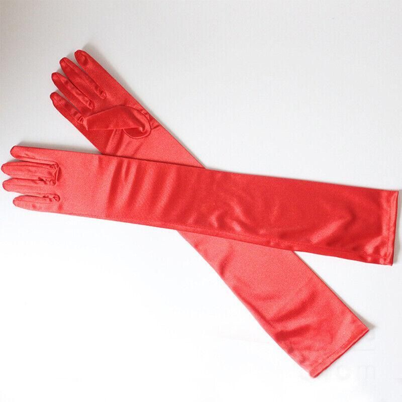 Elegant Long Satin Evening Gloves Formal Dress Accessory for Opera Prom Party Women - Champagne