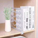 4PCS Clip-On Closet Shelf Dividers Wardrobe Organizer for Clothes and Cabinets - Side View
