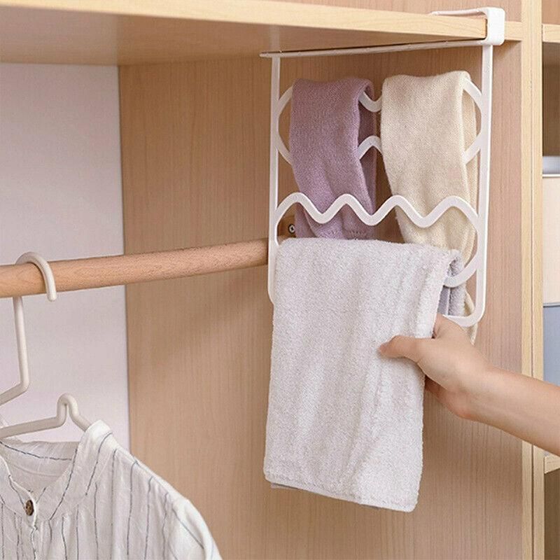 4PCS Clip-On Closet Shelf Dividers Wardrobe Organizer for Clothes and Cabinets