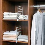 4PCS Clip-On Closet Shelf Dividers Wardrobe Organizer for Clothes and Cabinets