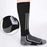 Men Women Long Warm Breathable Ski Socks Thicken Winter Sports Socks - Purple&Black(33-39) - Extra Image