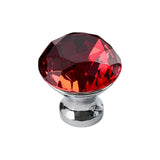 Door Knobs Handles Clear Crystal Diamond Glass Kitchen Cupboard Cabinet Pulls 40MM - Clear-10PCS - Rear View
