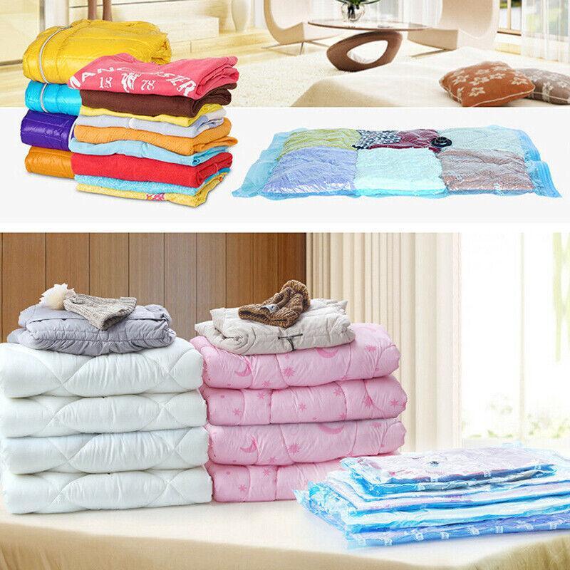 6PCS Vacuum Storage Bags Clothes Space Saver Organiser Seal Bags 4 Sizes - 50x70CM-6PCS