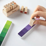 Gradient Color Ink Pad Inkpad Rubber Stamp Water Based Diy Finger Print 10 Colours - S1 Purple