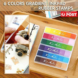 Gradient Color Ink Pad Inkpad Rubber Stamp Water Based Diy Finger Print 10 Colours - S3 Brown - Front View