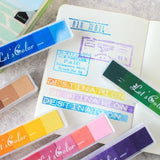 Gradient Color Ink Pad Inkpad Rubber Stamp Water Based Diy Finger Print 10 Colours - S5 Orange - 45-Degree Angle