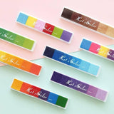 Gradient Color Ink Pad Inkpad Rubber Stamp Water Based Diy Finger Print 10 Colours - S6 Pink - Side View