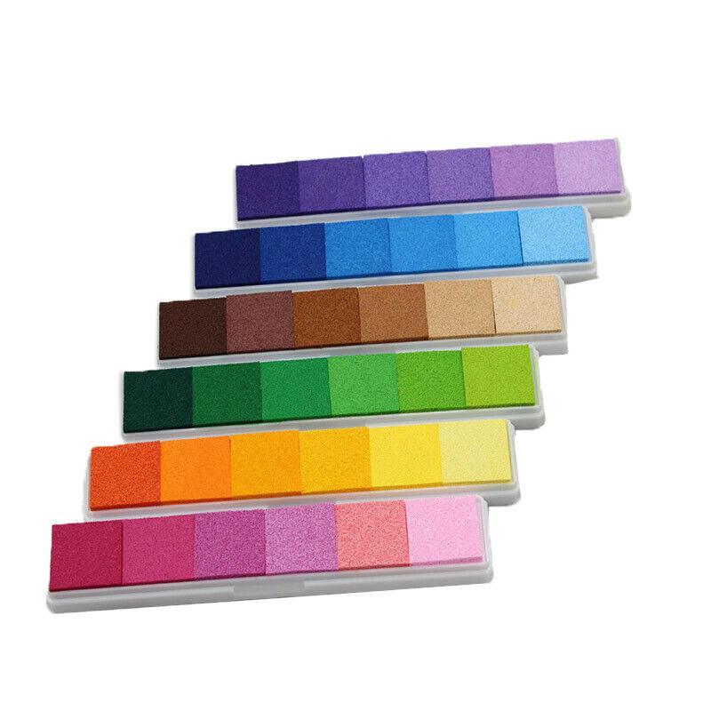 Gradient Color Ink Pad Inkpad Rubber Stamp Water Based Diy Finger Print 10 Colours - C2