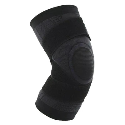 3D Weaving Knee Brace Breathable Sleeve Support Running Jogging Joint Pain Leg Black - Black-S