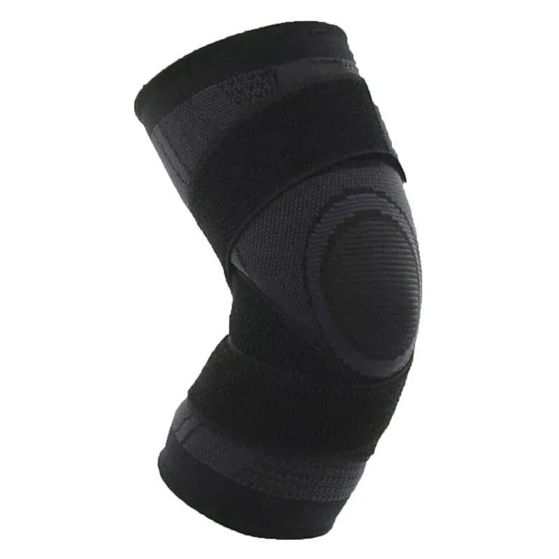 3D Weaving Knee Brace Breathable Sleeve Support Running Jogging Joint Pain Leg Black - Black-M