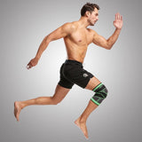3D Weaving Knee Brace Breathable Sleeve Support Running Jogging Joint Pain Leg Green - Green-XXXL