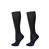 S/M Compression Socks Women Men Nursing Travel Stocking Sport Running - White Polka Dots