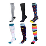 S/M Compression Socks Women Men Nursing Travel Stocking Sport Running - Colour Love
