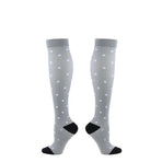 S/M Compression Socks Women Men Nursing Travel Stocking Sport Running - White ECG