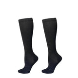 L/XL Compression Socks Women Men Nursing Travel Sport Stocking Running - Black