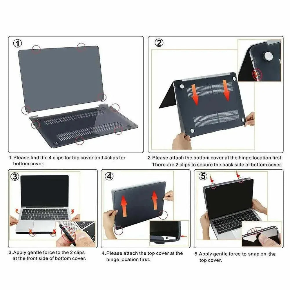 Frosted Transparent Case with Keyboard Cover for MacBook 13 to 16 Inch - Mackbook 13.3Pro (A2251/A2289)