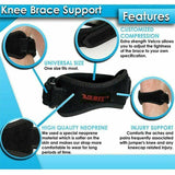 Aolikes Knee Strap Patella Jumper Gel Runner Tennis Sports Brace Support - Blue - Side View