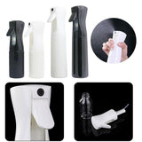 300ml Continuous Spray Bottle Ultra Fine Mist Dispenser Sanitizer Salon - White&Transparents - 45-Degree Angle