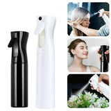 500ML Continuous Spray Bottle Ultra Fine Mist Dispenser Sanitizer Salon - White&Transparents - Side View