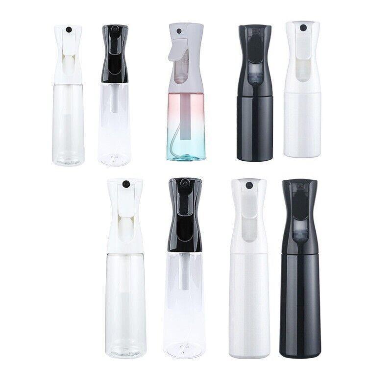 500ML Continuous Spray Bottle Ultra Fine Mist Dispenser Sanitizer Salon - Black&Transparents