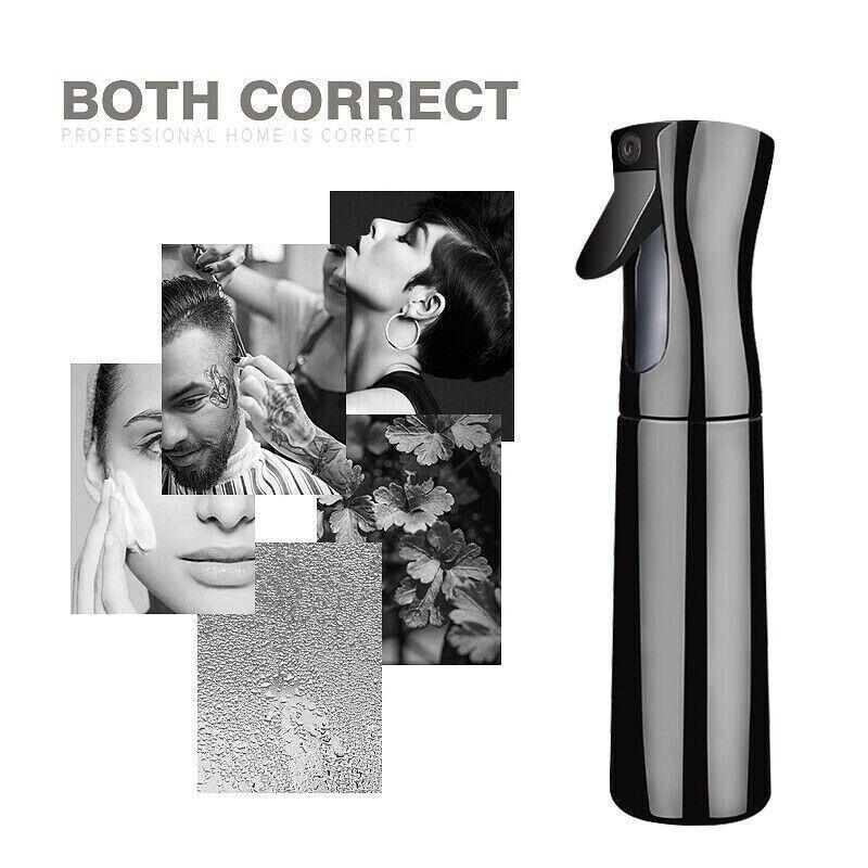 500ML Continuous Spray Bottle Ultra Fine Mist Dispenser Sanitizer Salon - Black&Transparents