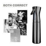 500ML Continuous Spray Bottle Ultra Fine Mist Dispenser Sanitizer Salon - Black&Transparents - Top-Down View