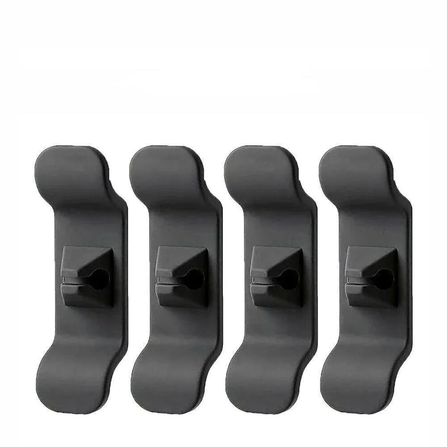 Cord Organizer Wrap Holder 4pcs Kitchen Appliance Cable Winder Adhesive Clip - 4PCS Black