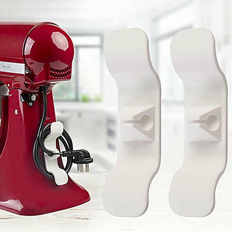 Cord Organizer Wrap Holder 4pcs Kitchen Appliance Cable Winder Adhesive Clip - 4PCS Black