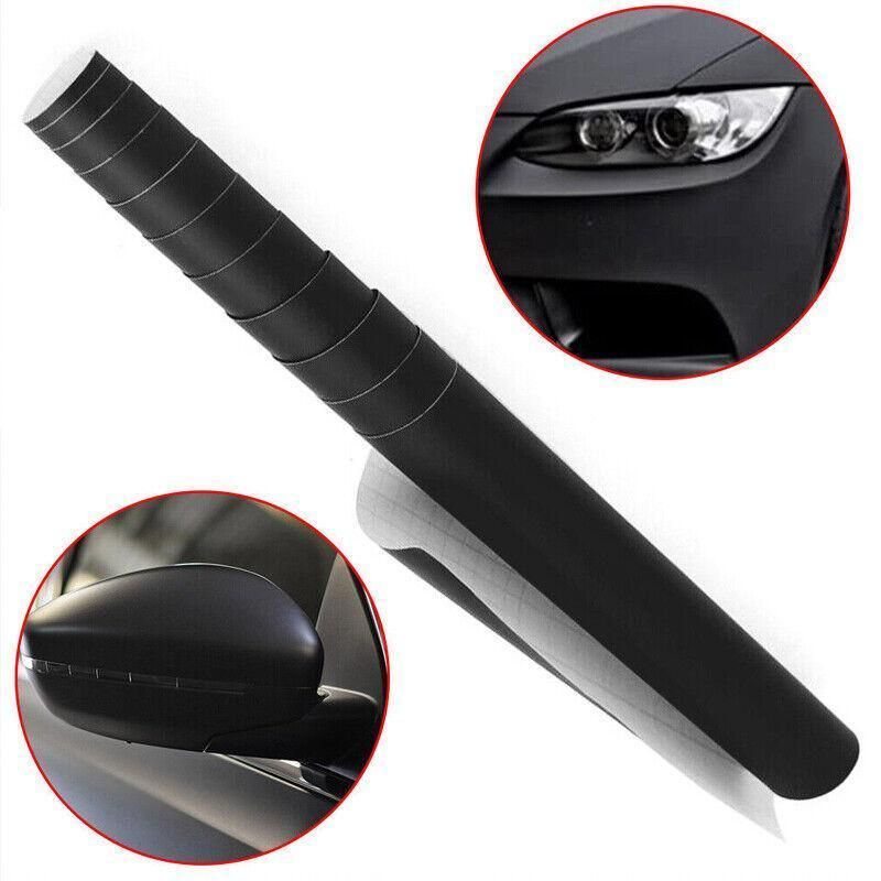 152 x 30CM Car Vinyl Wrap Carbon Fiber Matt Satin Glossy Multi Color Car Tint Car Sticker - Glossy Black