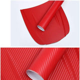 152 x 30CM Car Vinyl Wrap Carbon Fiber Matt Satin Glossy Multi Color Car Tint Car Sticker - Red Carbon Fiber