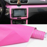152 x 30CM Car Vinyl Wrap Carbon Fiber Matt Satin Glossy Multi Color Car Tint Car Sticker - Red Carbon Fiber