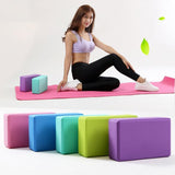 2PCS Yoga Blocks Foam Brick Fitness Exercise Stretch Gym Pilates Tool - Purple