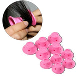 10Pcs DIY Magic Silicone Hair Curlers No-Heat Soft Rollers - Blue - Extra Image