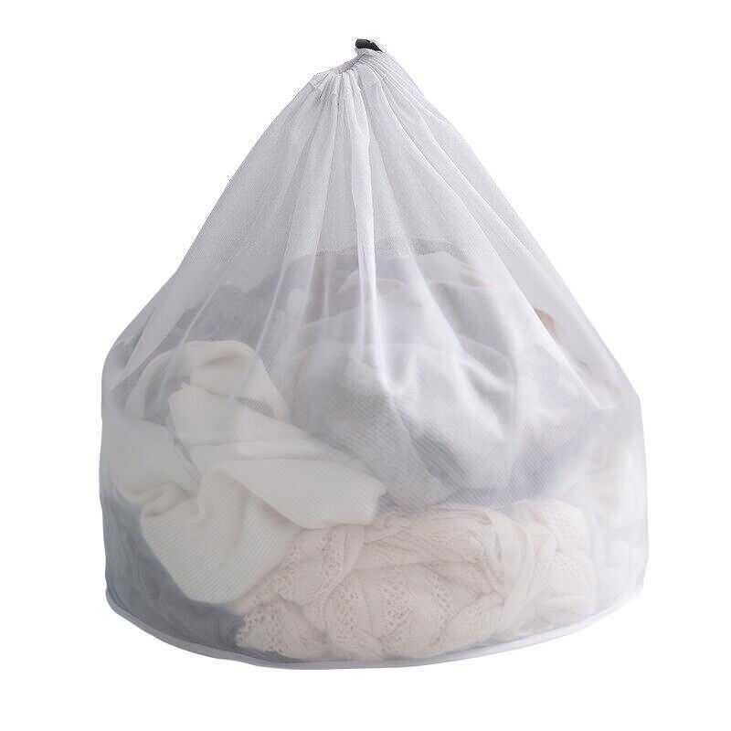 Drawstring Laundry Wash Bag Fine or Coarse Mesh Lingerie Delicate Clothes L - Coarse Mesh L