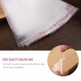 Multi-size Clear Self-Seal Cellophane Bags - Bulk Adhesive Opp - 15*20+3 - Close-Up Angle